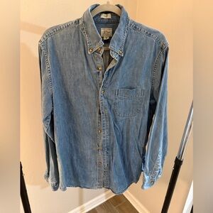 J. Crew Shirt Blue Jean Men’s Medium Cotton-Preowned